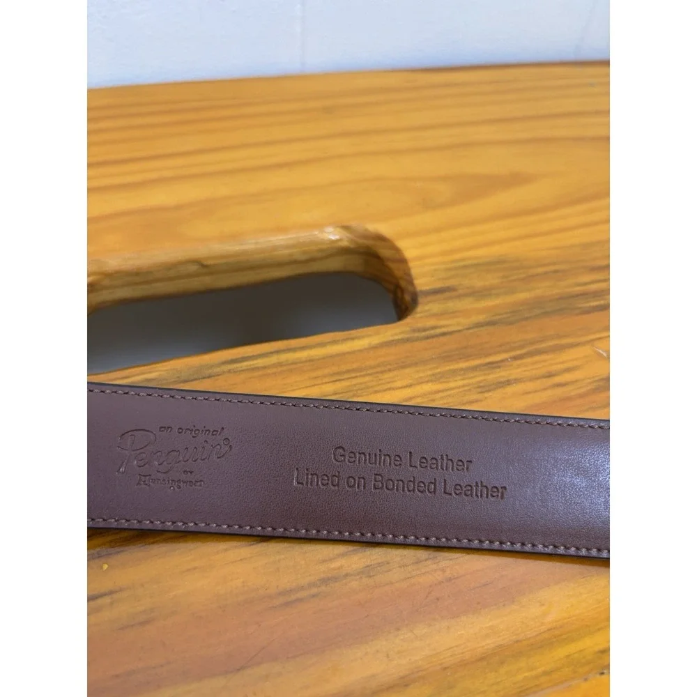 Original‎ Penguin Men's Size 34 Black Bonded Leather Belt